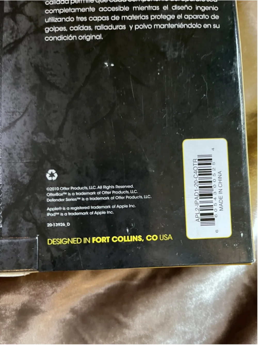 NEW OTTERBOX DEFENDER SERIES IPAD 1ST GENERATION BLACK APL2-IPAD1-WITH CUP
